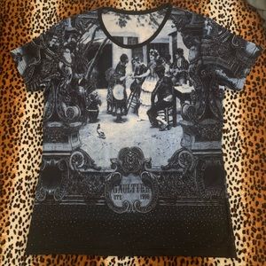 Jean Paul Gaultier Slinky Jersey Printed Tee
